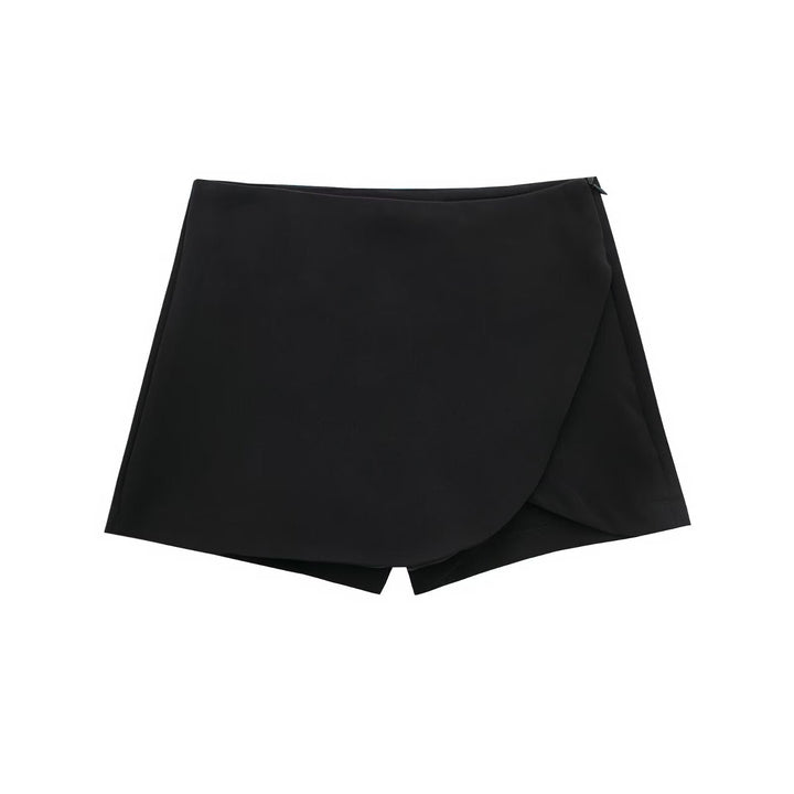 Avenya – Shortsrock mit Wickelfront aus Webstoff