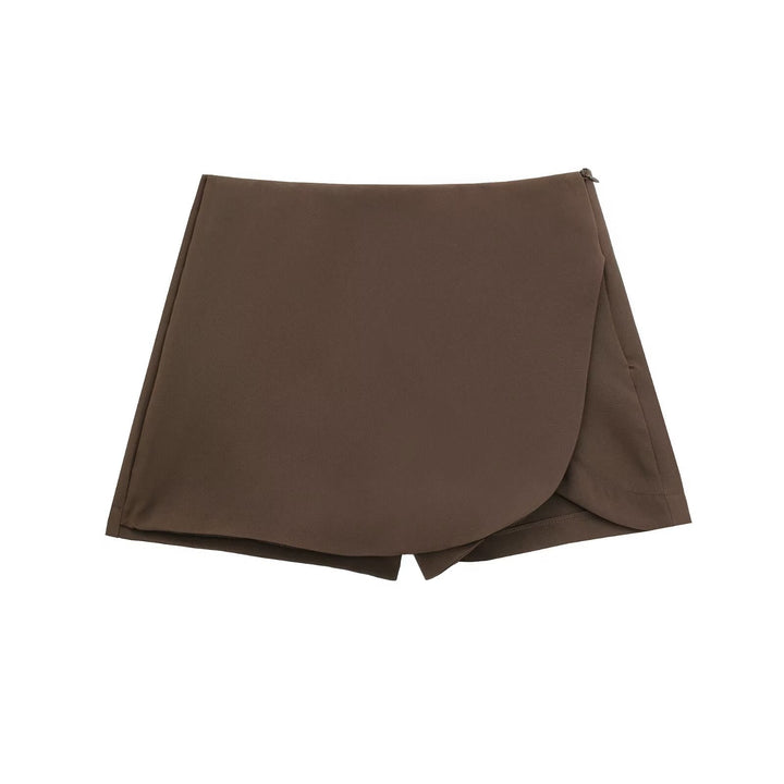 Avenya – Shortsrock mit Wickelfront aus Webstoff