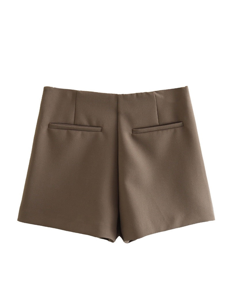 Avenya – Shortsrock mit Wickelfront aus Webstoff
