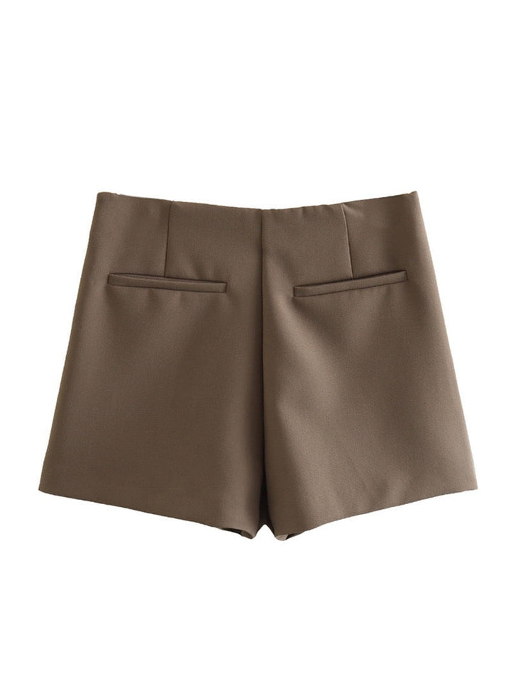 Avenya – Shortsrock mit Wickelfront aus Webstoff