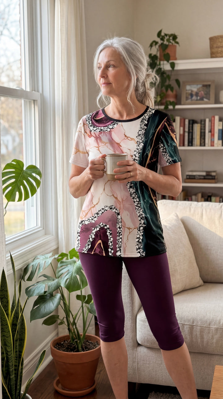 Anvina – Baumwollmix-Set mit geometrischem Druck