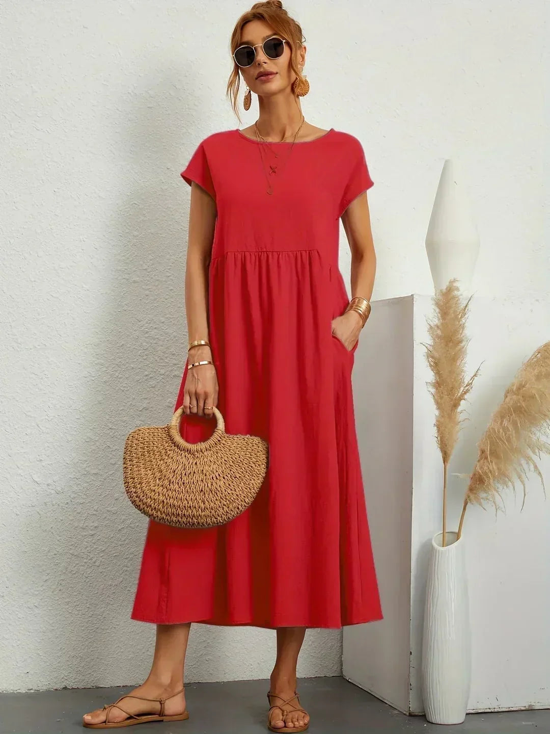 Calira - Midi Cotton Dress