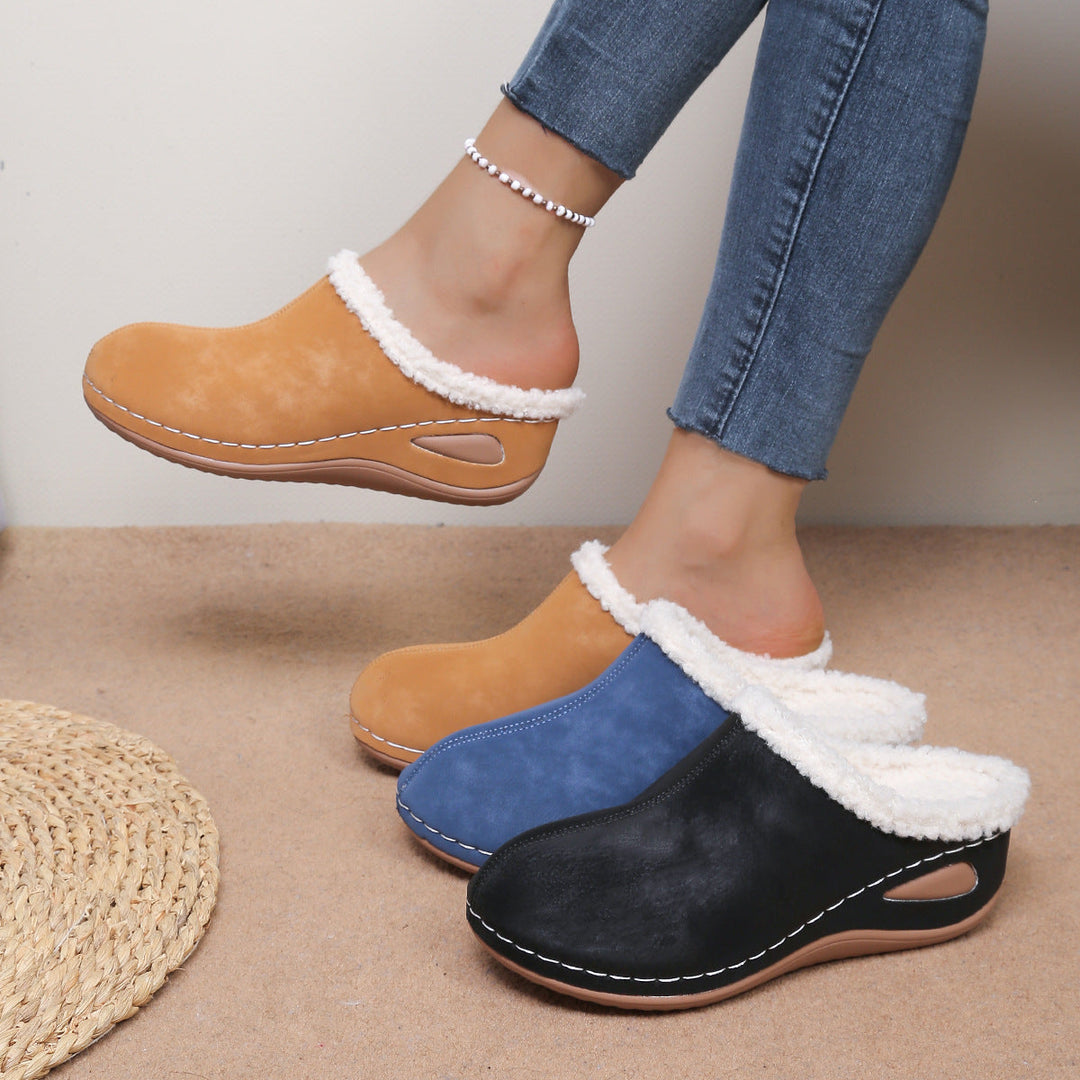 Mireva – Sandalen mit breiter Zehenpartie und Fellfutter