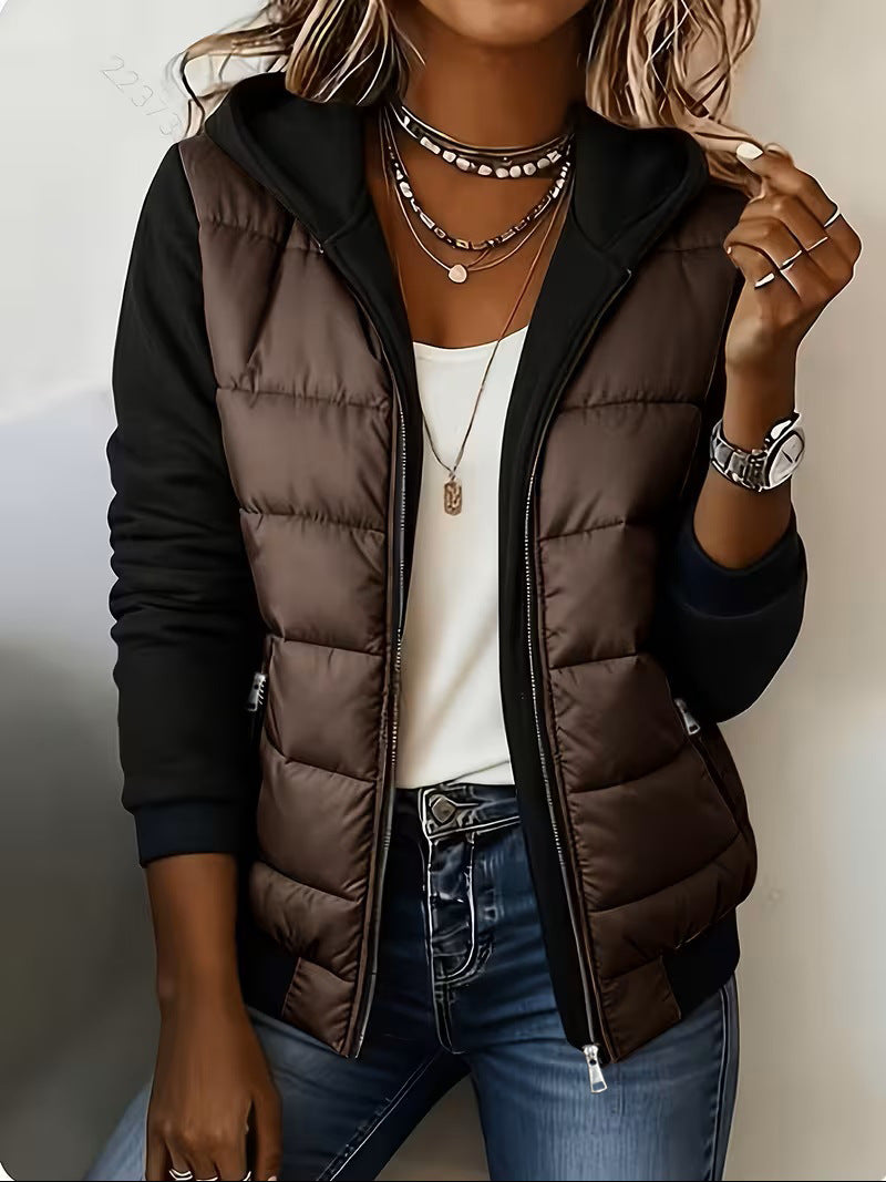 Zalise – Farbblock-Steppjacke