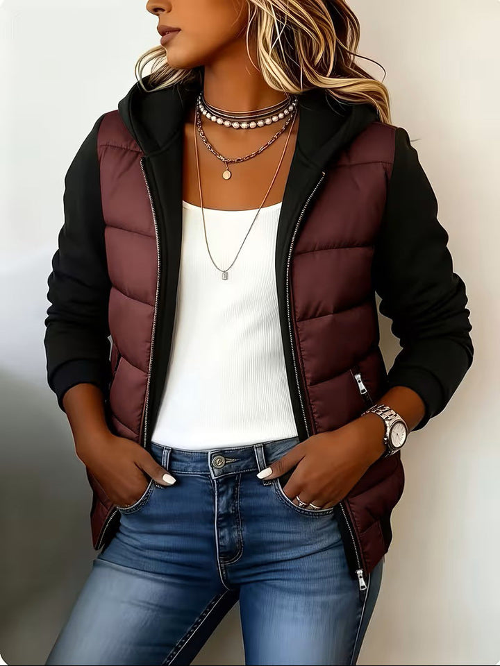 Zalise – Farbblock-Steppjacke