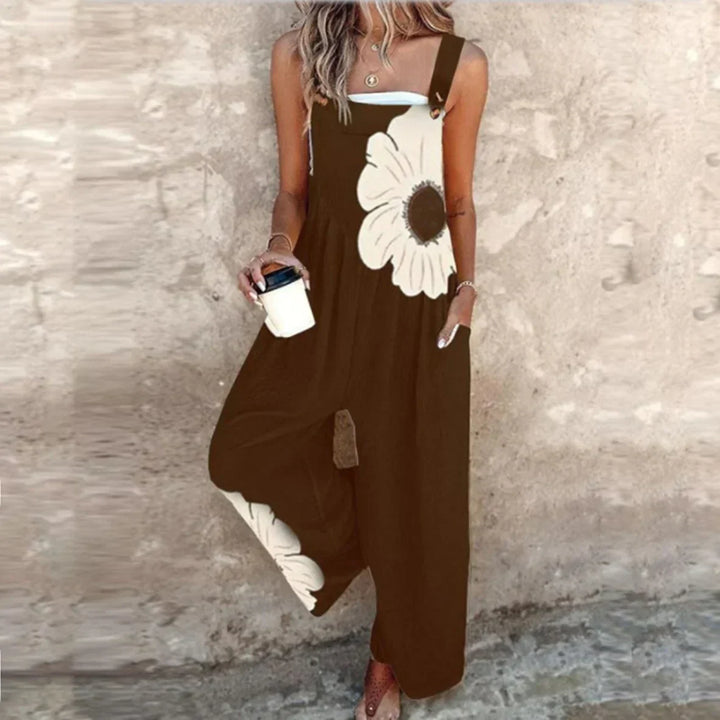 Tivara – Bedruckter Jumpsuit mit weitem Bein