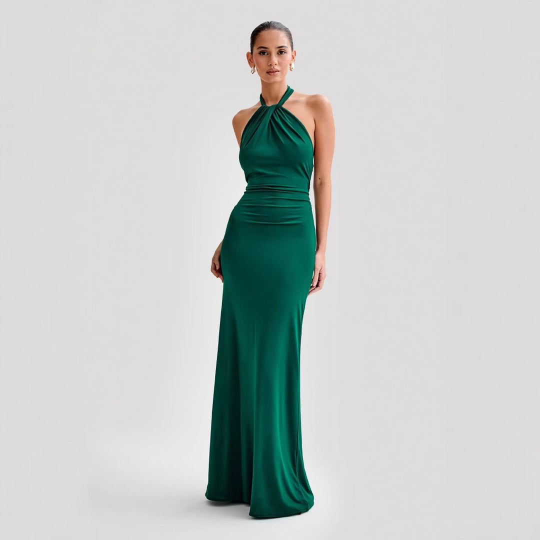 Sivela – Neckholder-Stretch-Maxikleid