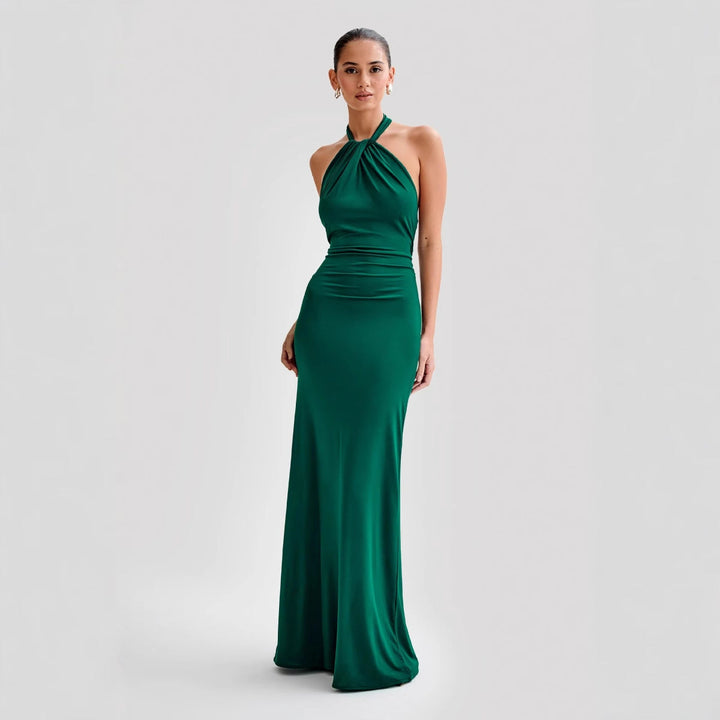 Sivela – Neckholder-Stretch-Maxikleid