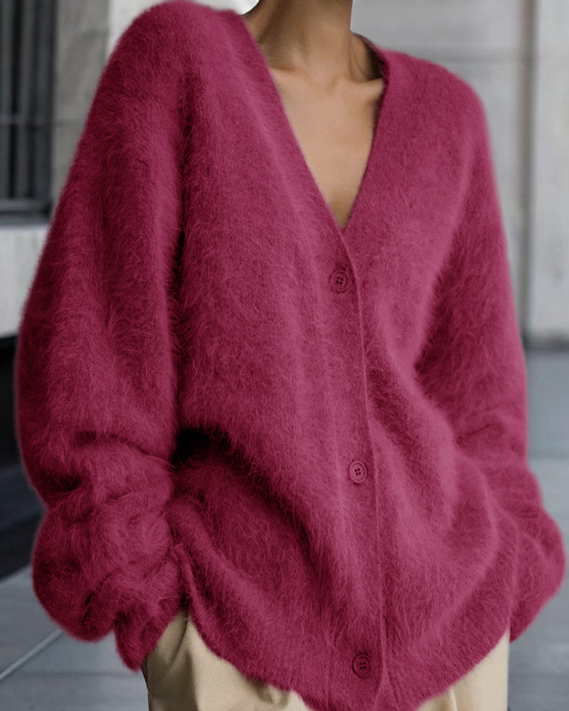 Vesina – Strickjacke mit überschnittenen Schultern