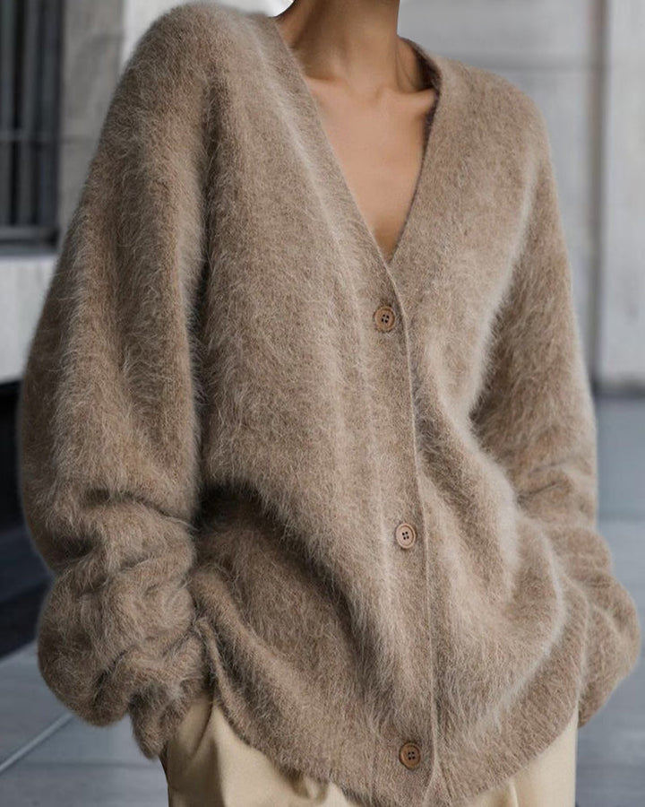 Vesina – Strickjacke mit überschnittenen Schultern