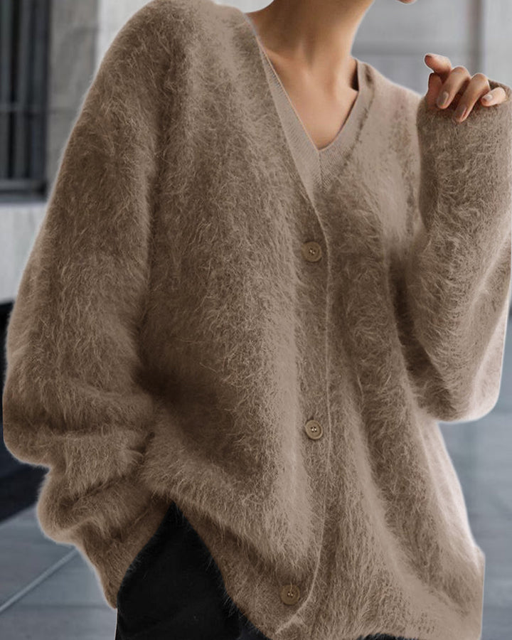 Vesina – Strickjacke mit überschnittenen Schultern