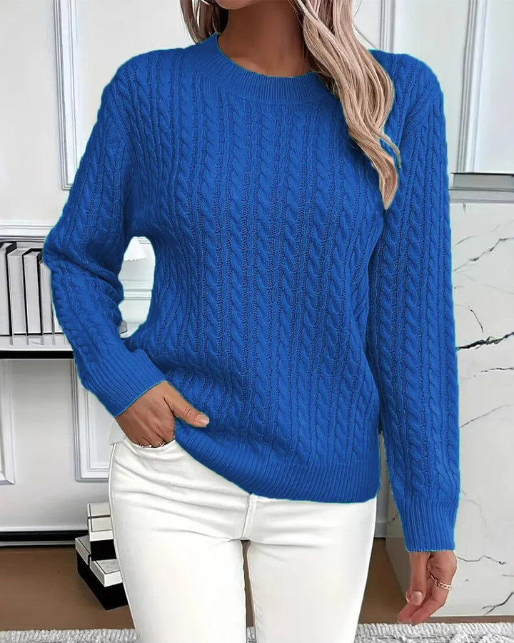 Noreya – Pullover mit Rundhalsausschnitt und Zopfmuster