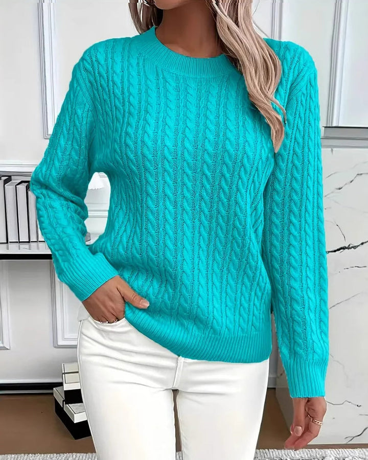 Noreya – Pullover mit Rundhalsausschnitt und Zopfmuster