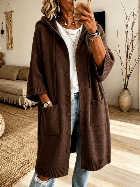 Nivara – Kapuzen-Strickjacke