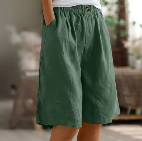 Mevira – Mit elastischem Bund gewebte Shorts