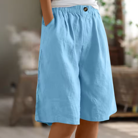Mevira – Mit elastischem Bund gewebte Shorts