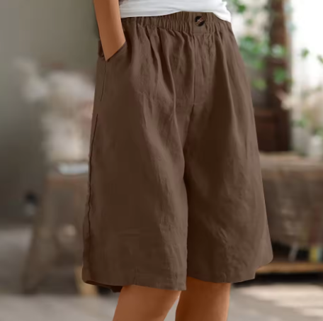 Mevira – Mit elastischem Bund gewebte Shorts