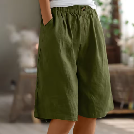 Mevira – Mit elastischem Bund gewebte Shorts
