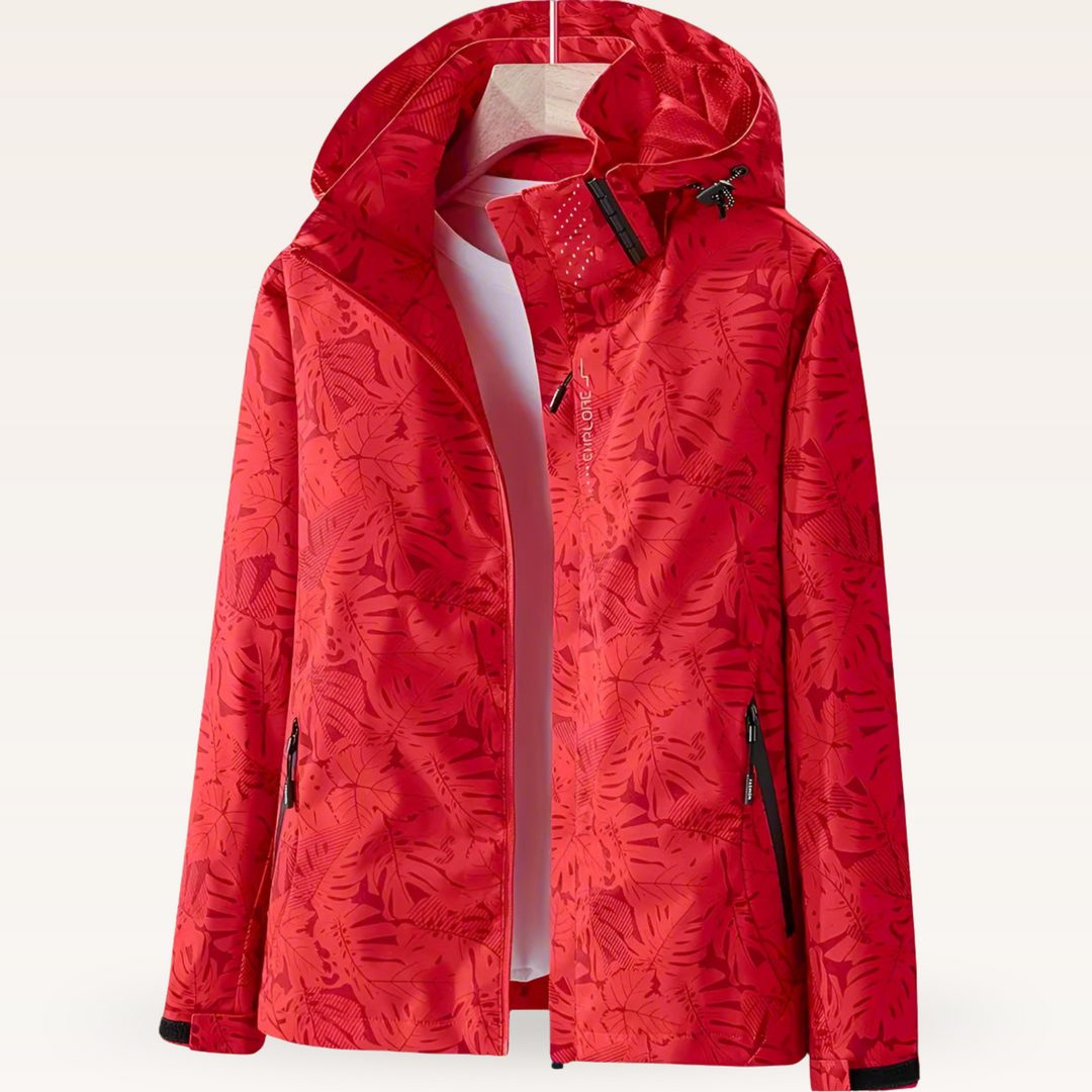Luniva – Wasserabweisende Jacke mit Blattmuster