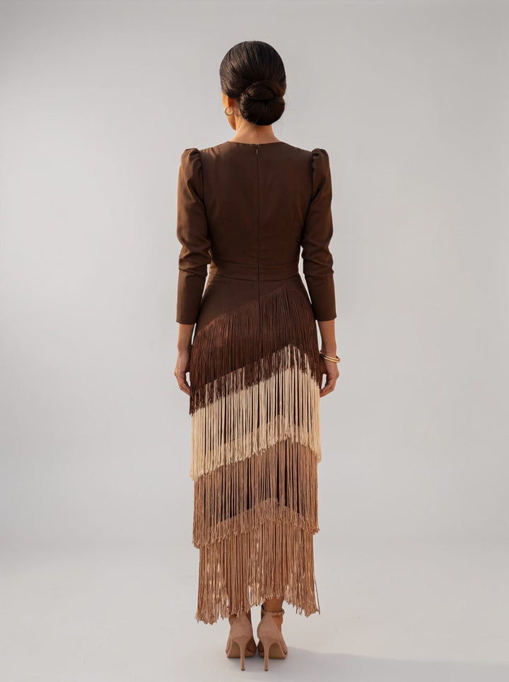 Solyne - Cascade Fringe Dress