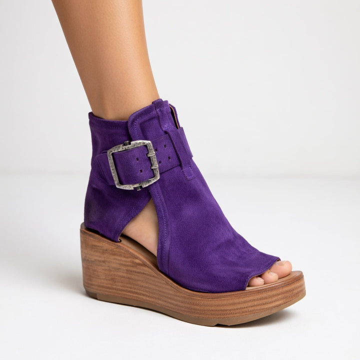 Mireli – offene Keilabsatzstiefelette