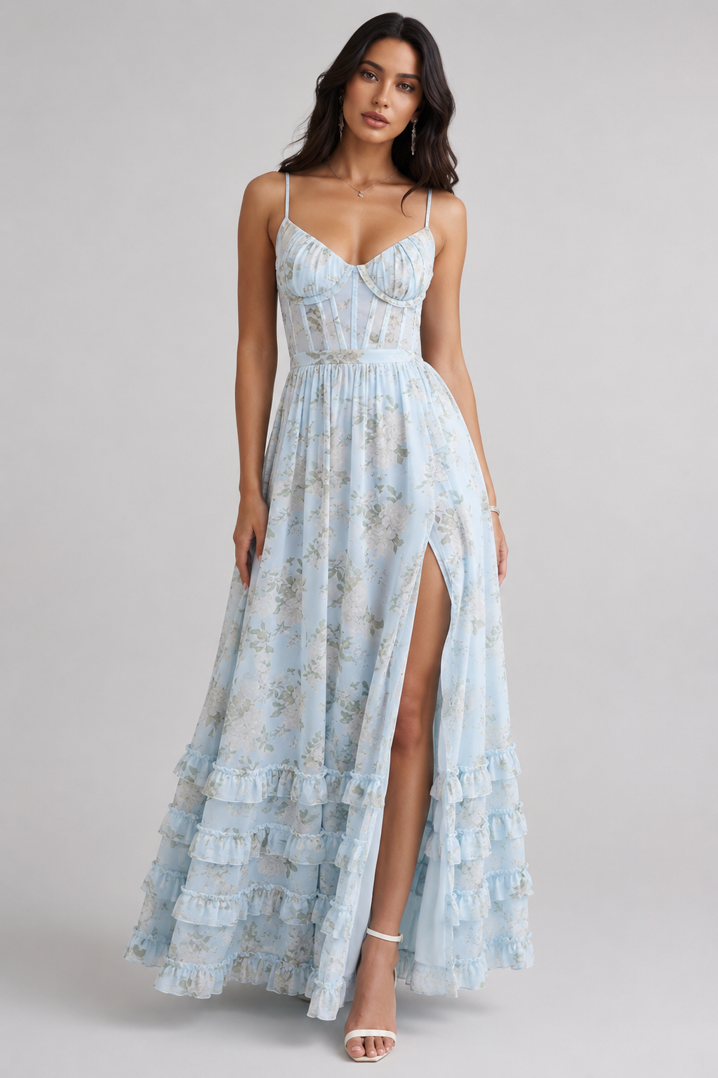 Avenya – Mit hohem Schlitz gewebtes Kleid