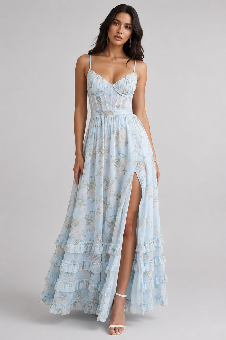 Avenya – Mit hohem Schlitz gewebtes Kleid