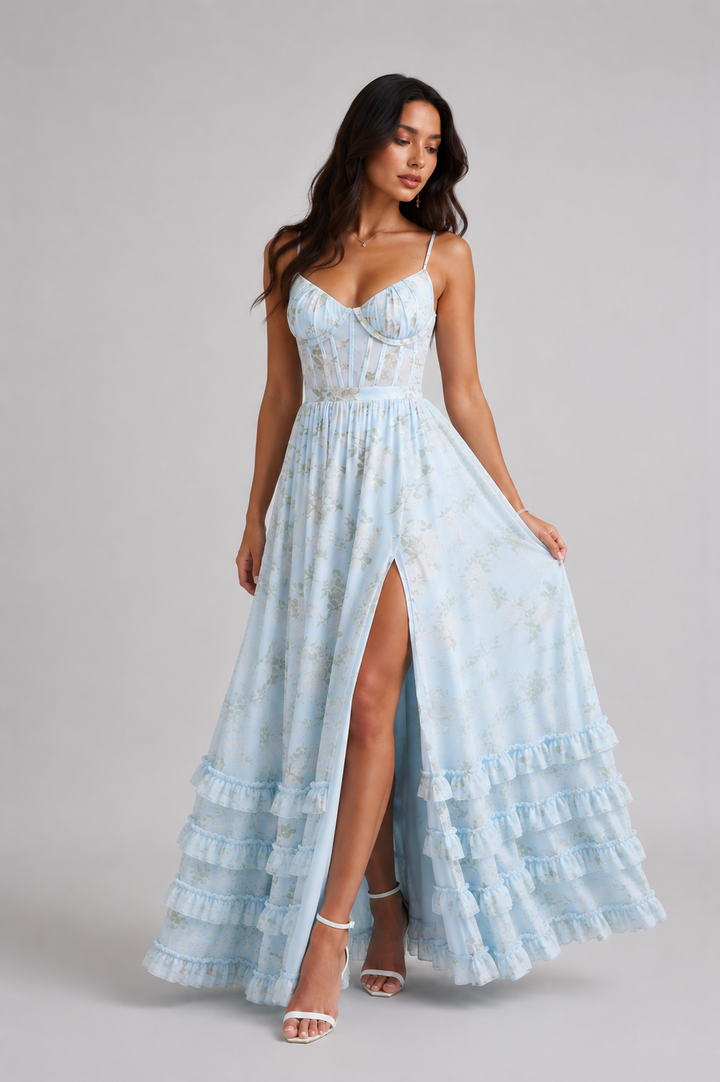 Avenya – Mit hohem Schlitz gewebtes Kleid