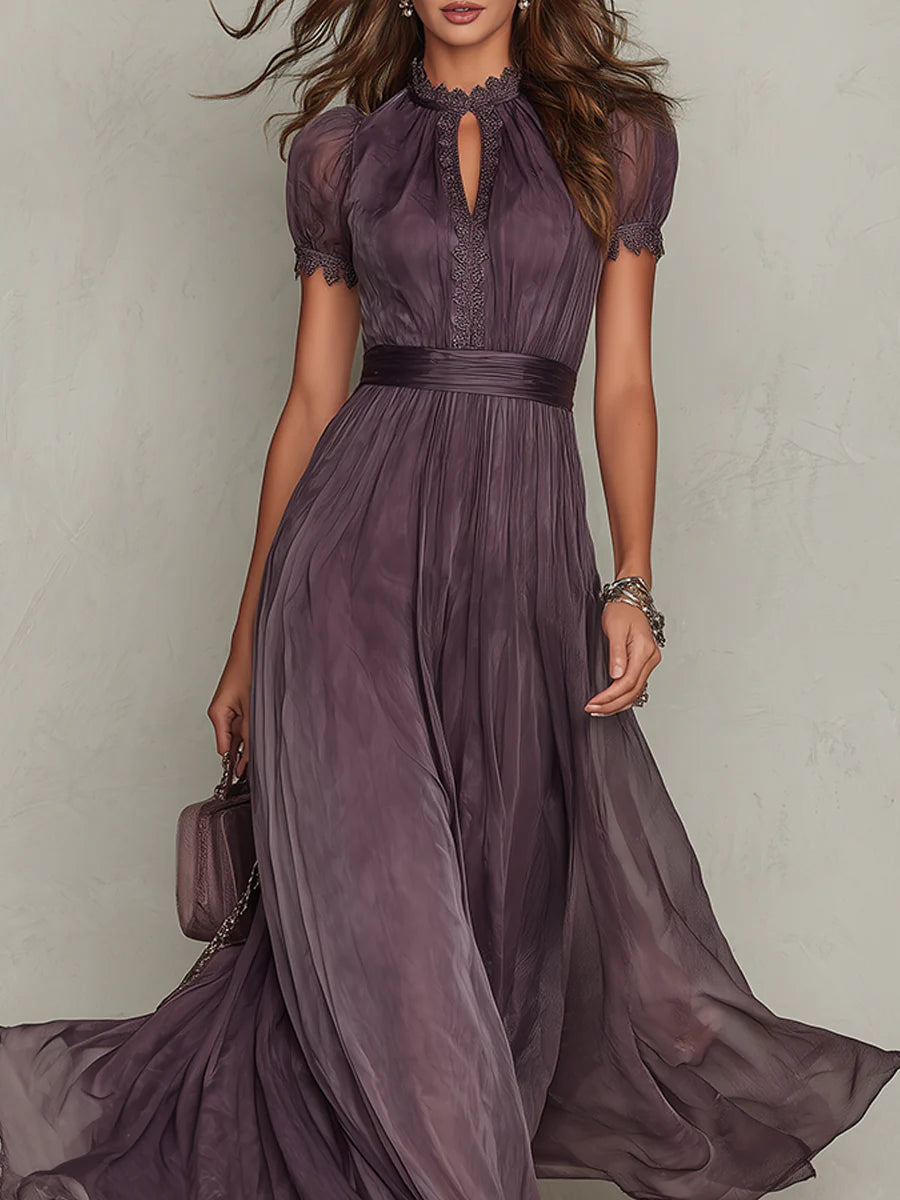 Mireva – Chiffonkleid mit Tropfenausschnitt