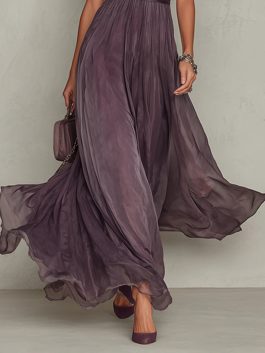 Mireva – Chiffonkleid mit Tropfenausschnitt