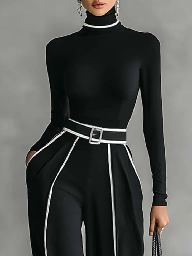 High-Neck Knit Set