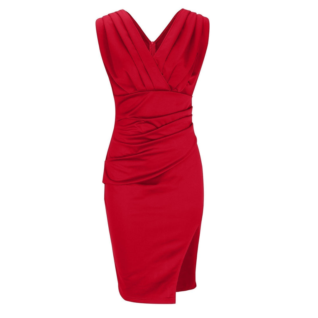 Soreli – drapiertes Stretchstrick-Midikleid