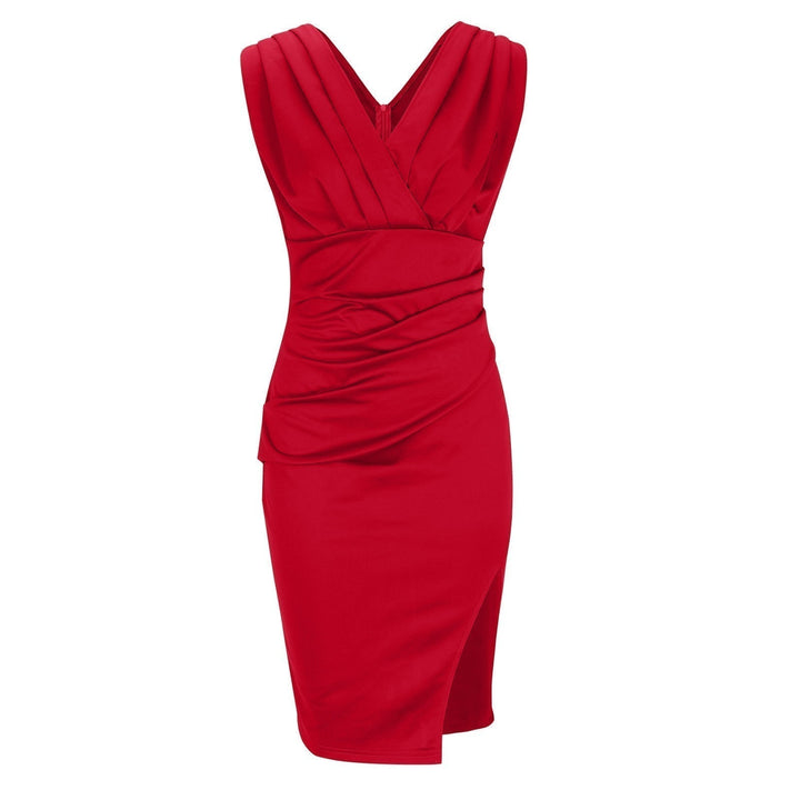 Soreli – drapiertes Stretchstrick-Midikleid