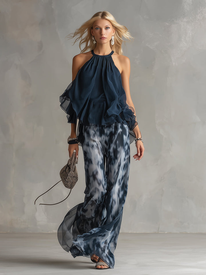 Rivana – Neckholder-Chiffon-Set