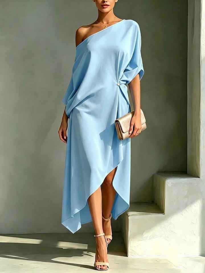 Elyra – Ein-Schulter-Kleid aus Baumwollmischung