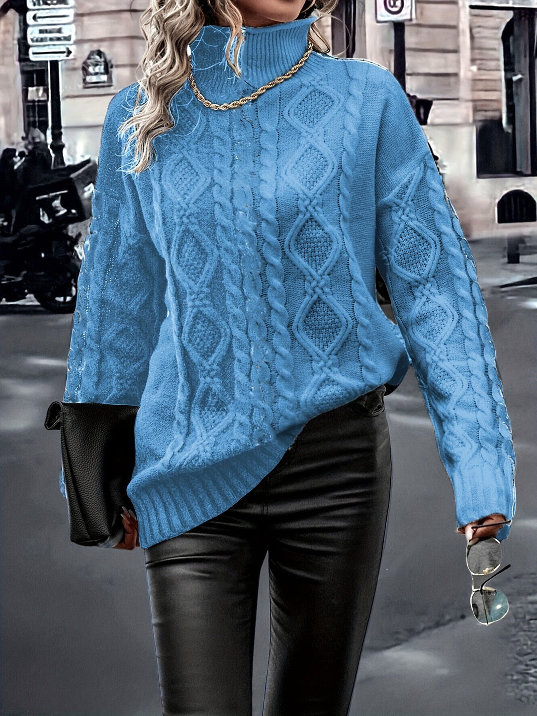 Nerise – vertikal gestreifte Strickbluse