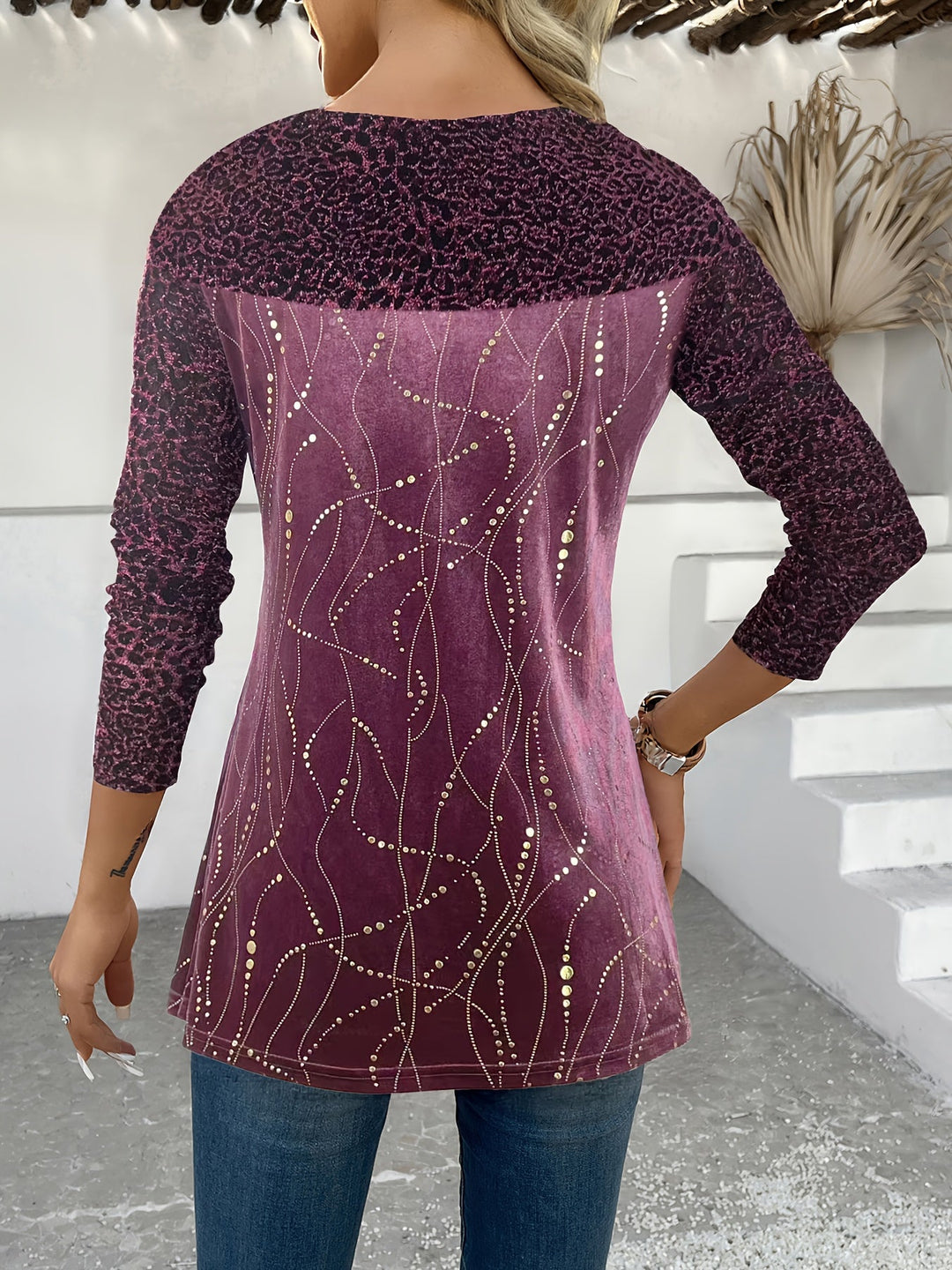 Avenya – mit Revers in Folienoptik, Strick-Pullover-Set