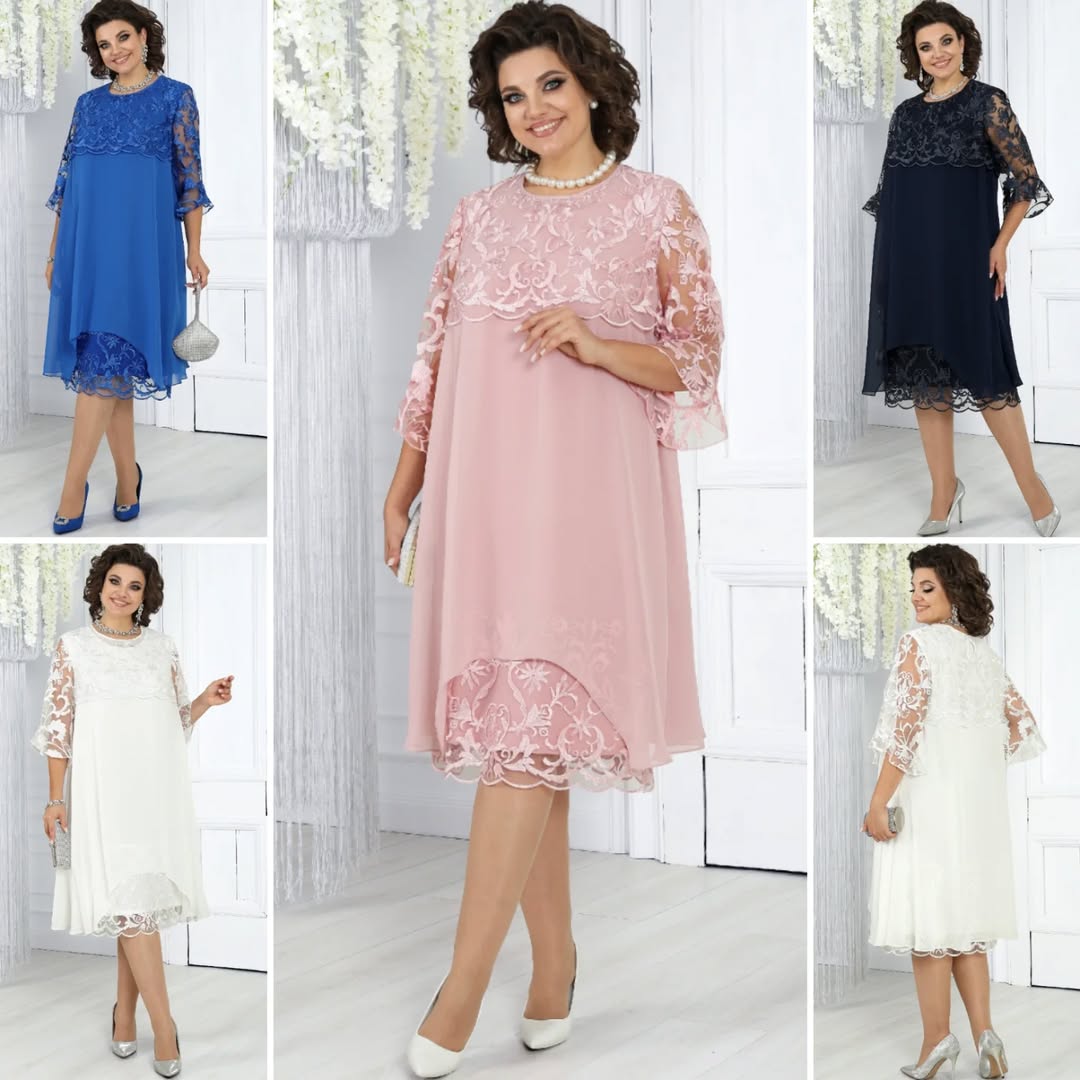 Novira – Patchwork-Chiffonkleid