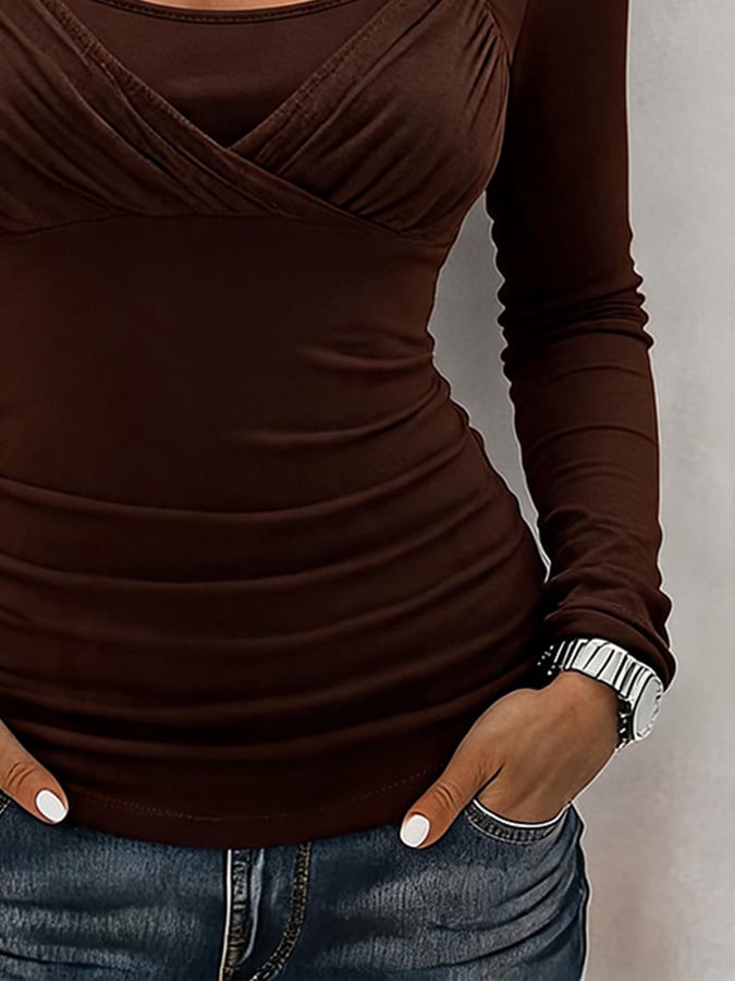 Rilena – Rundhals-Baumwollshirt