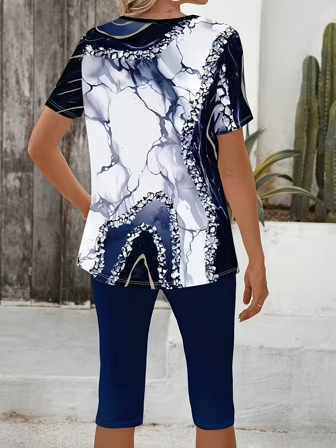 Anvina – Baumwollmix-Set mit geometrischem Druck