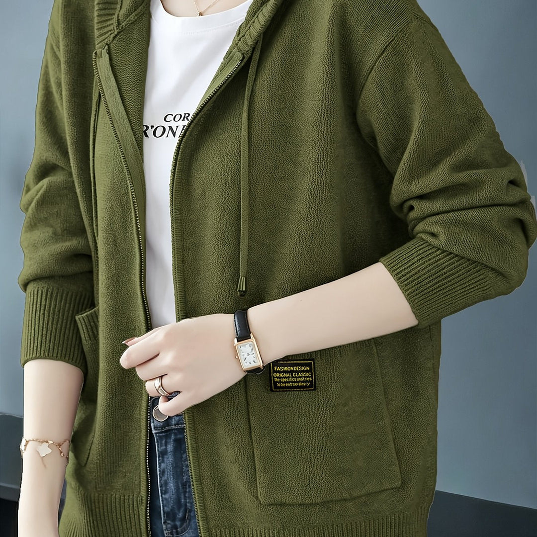 Rilena – Strickjacke mit Kordelzugkapuze aus Viskose