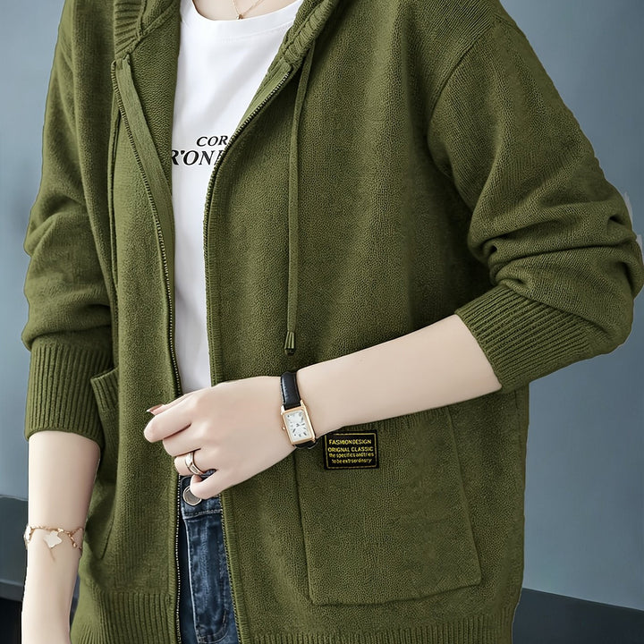 Rilena – Strickjacke mit Kordelzugkapuze aus Viskose