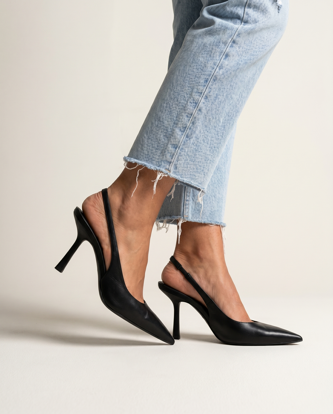 Slingback Leopard-Print Heels