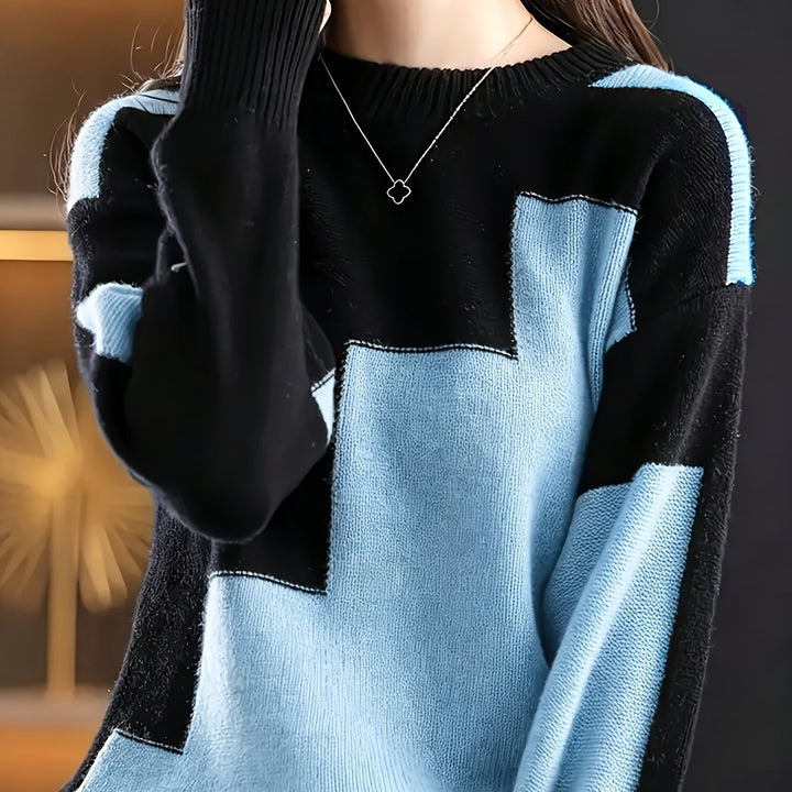 Novira – Farbblock-Strickpullover