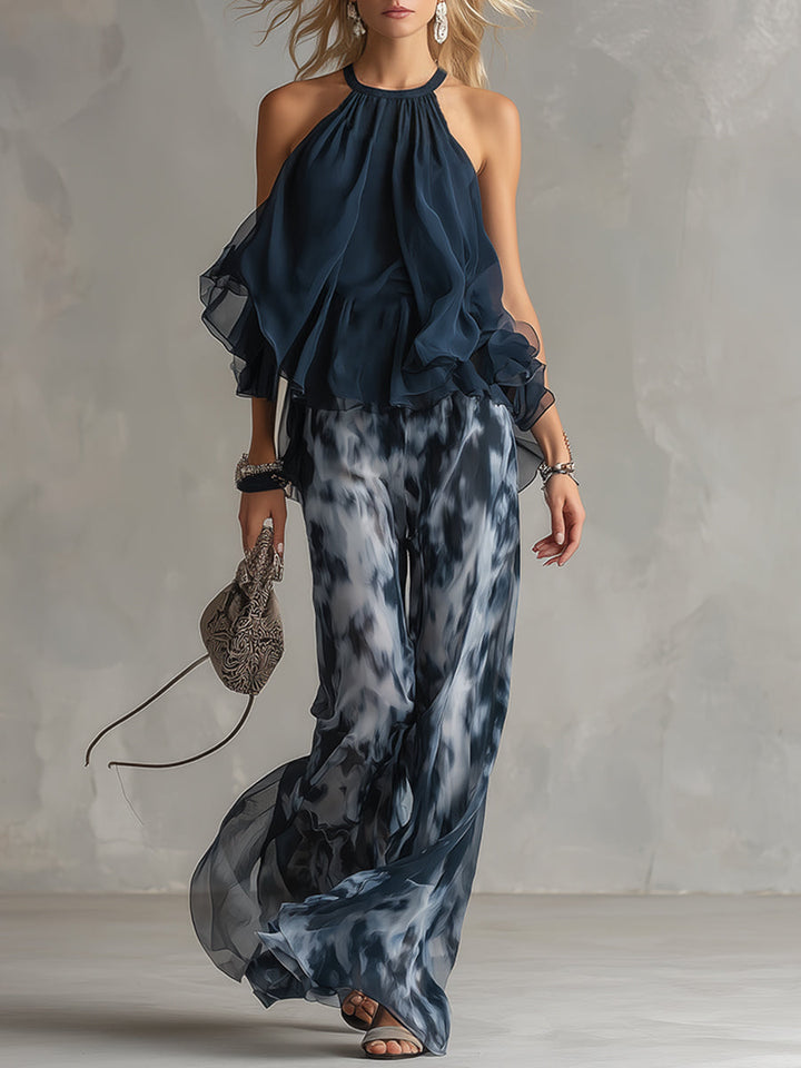 Rivana – Neckholder-Chiffon-Set
