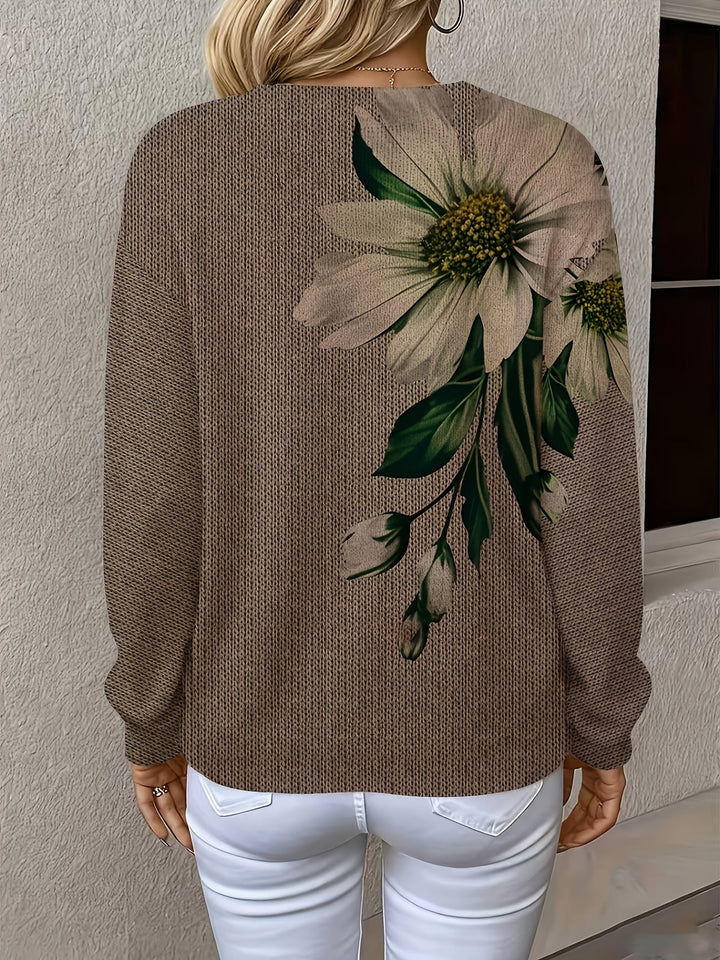 Caleia – Allover-Blumenmuster-Strickpullover