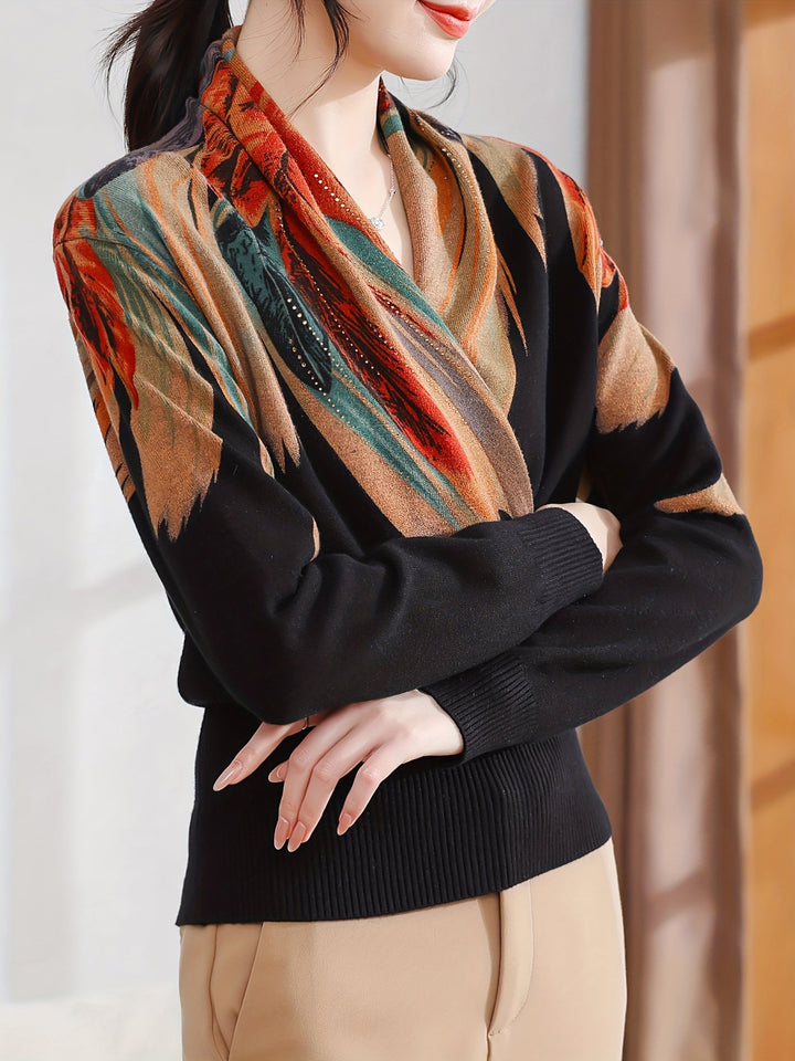 Rilena – strassbesetzter Viskose-Strickpullover