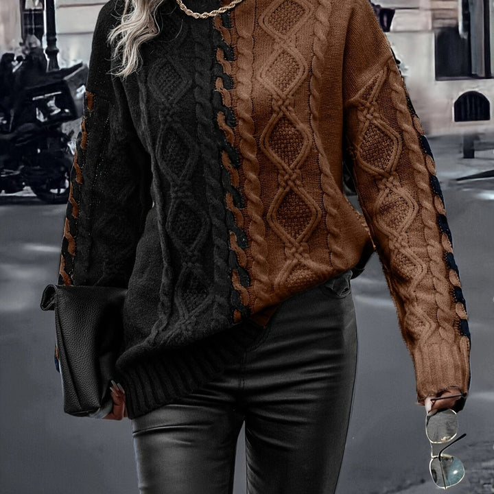 Nerise – vertikal gestreifte Strickbluse