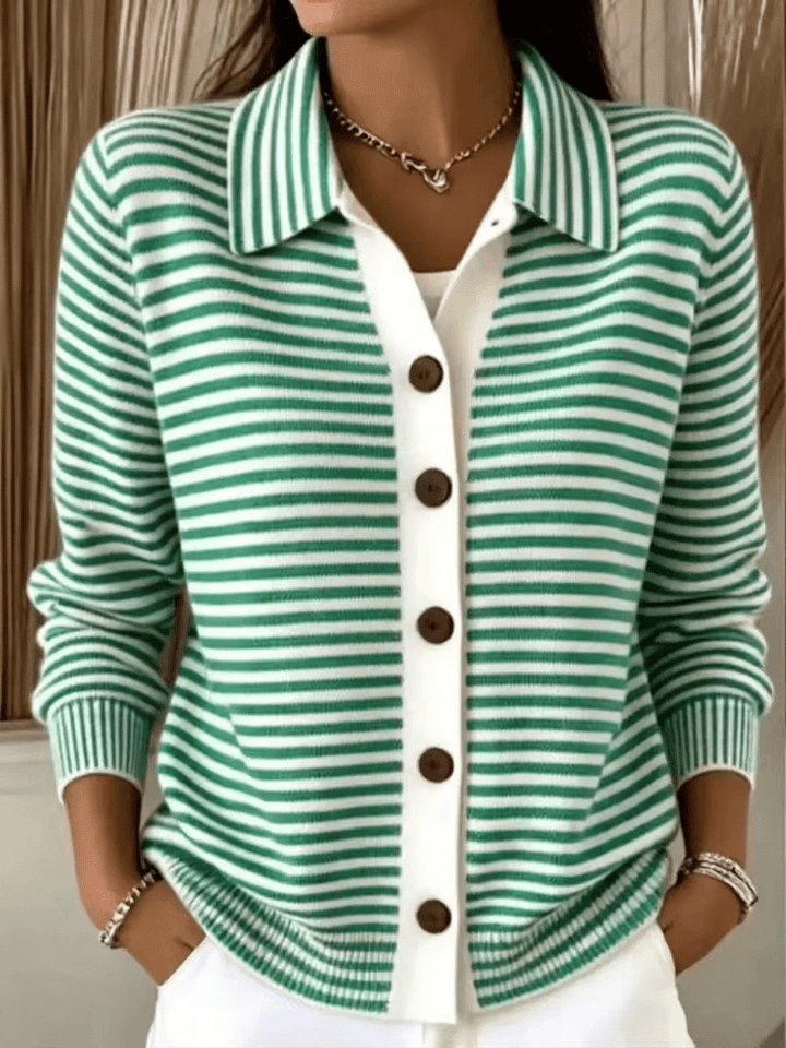 Neraya – Bedruckte Strickjacke