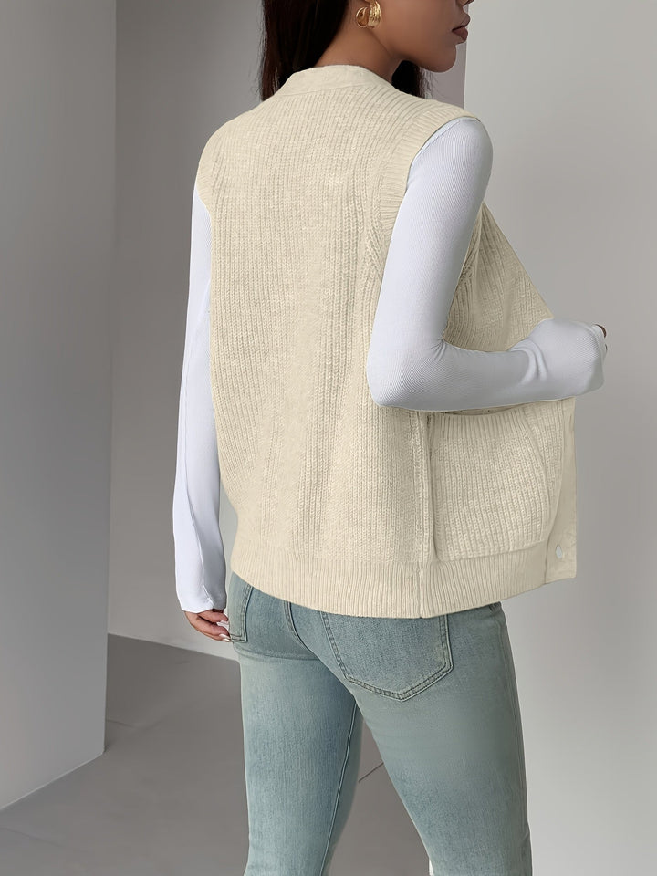 Vesara – V-Ausschnitt-Strickweste